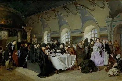 Монашеский рефекторий by Василий Перов — digital art print download