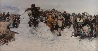 Захват снежного городка by Василий Суриков — digital art print download