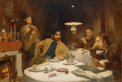 The Ten Cent Breakfast by Willard Leroy Metcalf — digital art print download