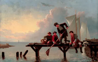 Boys Crabbing by William Tylee Ranney — digital art print download