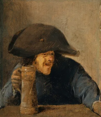 Peasant with Bicorne and Tankard by Adriaen Brouwer — digital art print download