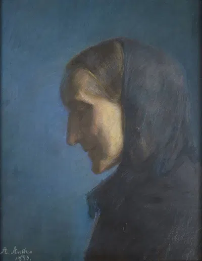 Ane Hedvig Brøndum, the Artist's Mother by Anna Ancher, 1890 — digital art print download