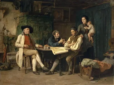 Крестьянин в долгах by Бенжамен Вотье, 1865 — digital art print download