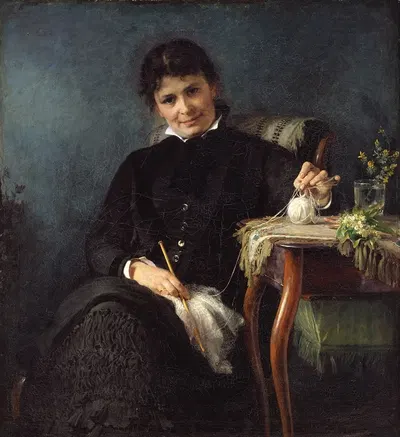 Мадам Анна Зиккамп, сестра художника by Берта Вегманн, 1881 - 1882 — digital art print download