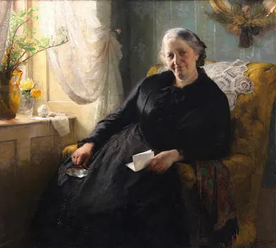 Портрет Сесилии Триер, урождённой Мельхиор by Берта Вегманн, 1884 - 1885 — digital art print download