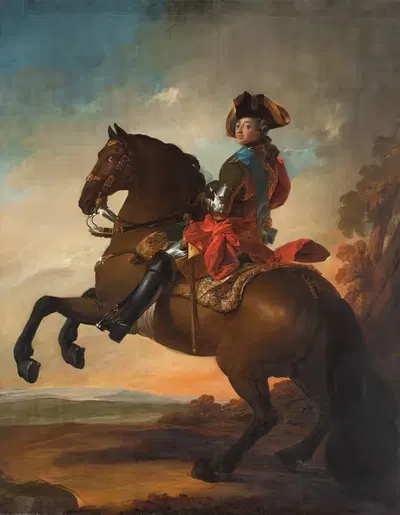 Фредерик V на лошади by Карл Густав Пило, 1754 — digital art print download
