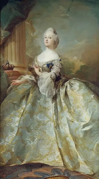 Портрет Луизы, первой королевы Фредерика V by Карл Густав Пило, 1751 — digital art print download