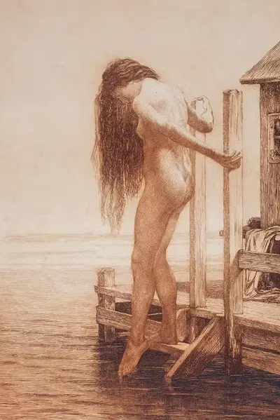 Купающаяся дама by Силиус Андерсен, 1864 – 1912 — digital art print download