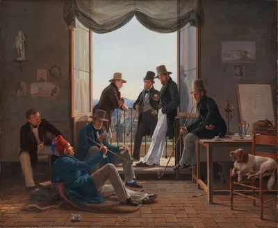 Группа датских художников в Риме by Константин Хансен, 1837 — digital art print download
