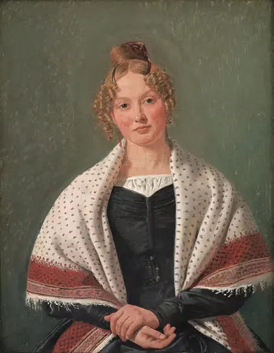Портрет Ханны Ваншер, урождённой Вегенер by Константин Хансен, 1835 — digital art print download