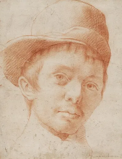 A boy wearing a workman's hat by Cristofano Allori — digital art print download