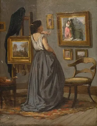 Дама в студии by Давид Якобсен, 1863 – 1867 — digital art print download