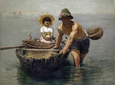 В лагунах Венеции by Эдмон Жан де Пюри, 1889 — digital art print download