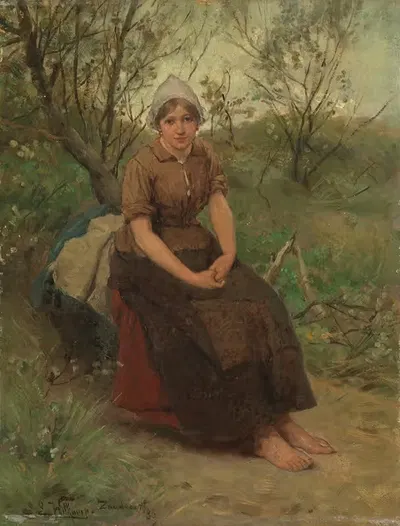 Женщина из Зандвоорта by Эрнст Виткамп, 1886 — digital art print download