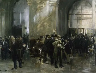 На фондовой бирже by Фердинанд Брютт, 1891 — digital art print download