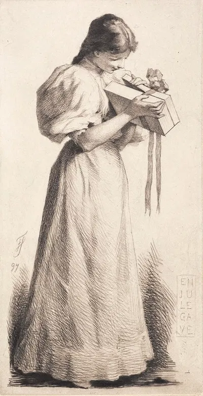 En julegave by Франс Шварц, 1896 - 1897 — digital art print download