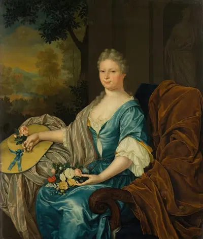 Мария Клара ван дер Хаген (1703-1765) by Франс ван Мейрис Младший, 1703-1765 — digital art print download