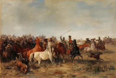 Стадо лошадей by Франц Адам, 1863 — digital art print download