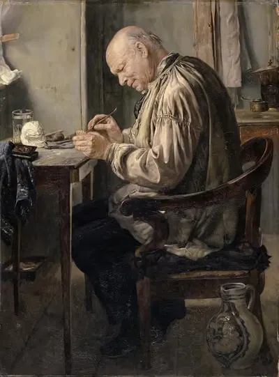 Зубной техник (Карл Фридрих Мёр, 1812–1891) by Фриц Шидер, 1876-1884 — digital art print download