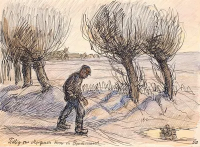 Tidlig om Morgenen kom en Bondemand by Fritz Syberg, 1927 - 1928 — digital art print download