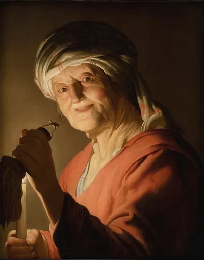 Старая женщина by Жерар ван Хонтхорст, 1607 – 1656 — digital art print download