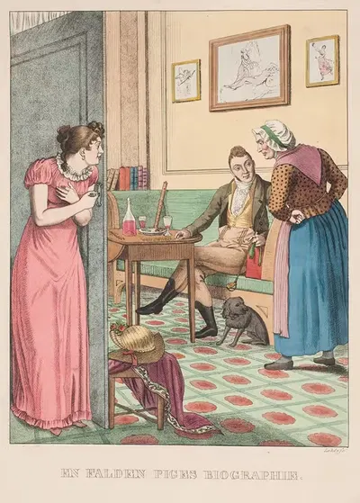 Биография упавшей девушки. № 2 by Герхард Людвиг Ладе, 1811 — digital art print download