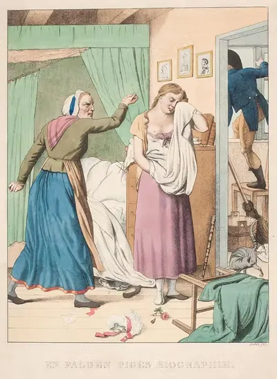 Биография падшей девушки. Nr. 1 by Герхард Людвиг Ладе, 1811 — digital art print download