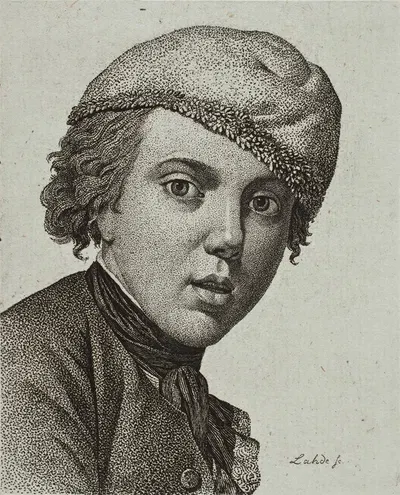 Jens Juel, efter Juels selvportræt fra 1767 by Gerhard Ludvig Lahde, 1814 – 1815 — digital art print download