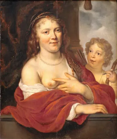 Дама и ее ребенок как Венера и Купидон by Говерт Флинк, 1648 – 1649 — digital art print download