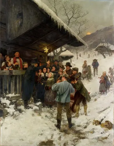 Рождественская песнь в Люцерне by Ханс Бахман, 1887 — digital art print download