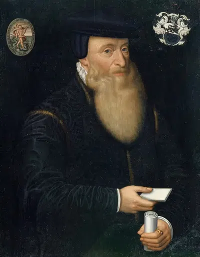 Портрет Иоганна Опорина by Ганс Бок старший, 1580–1587 — digital art print download