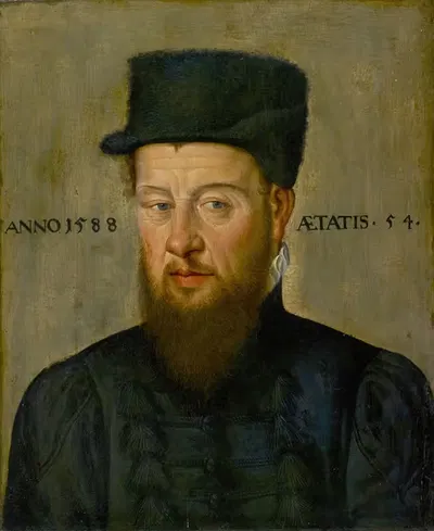 Портрет Теодора Цвингера by Ганс Бок старший, 1588 — digital art print download