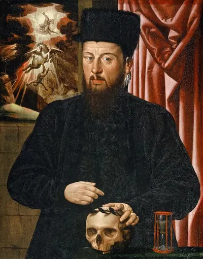 Портрет Теодора Цвингера by Ганс Бок старший, 1589 — digital art print download