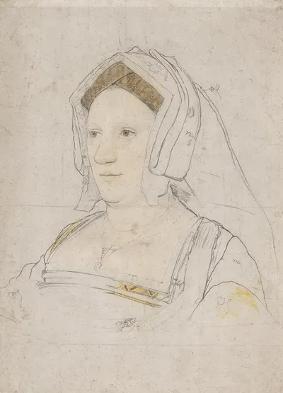 Portrait of an unknown Englishwoman by Ганс Хольбейн Младший, 1527 — digital art print download