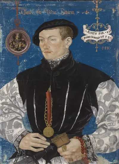 Portrait of Hans Rispach by Hans Hug Kluber, 1552 — digital art print download
