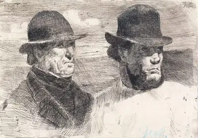 Два лесоруба by Ханс Николай Хансен, 1895 – 1897 — digital art print download