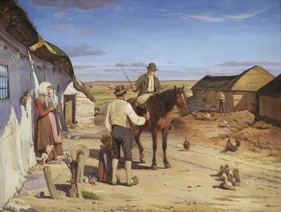 Незнакомец, спрашивающий дорогу на ферме на болотах by Ханс Смит, 1876 - 1877 — digital art print download