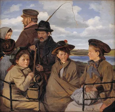 В дневном вагоне. Дети художника by Ханс Смит, 1897 - 1902 — digital art print download