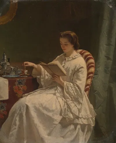 Утреннее чтение by Хендрик Якобус Шолтен, 1844-1889 — digital art print download