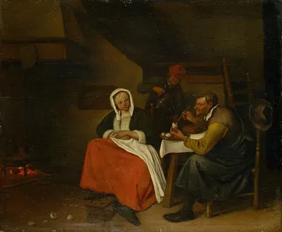 Farmer Eating Eggs by Jan Steen — digital art print download