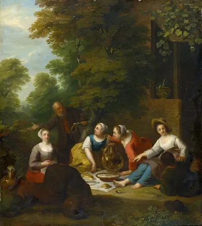 Meal Outdoors by Jan Van Mieris — digital art print download