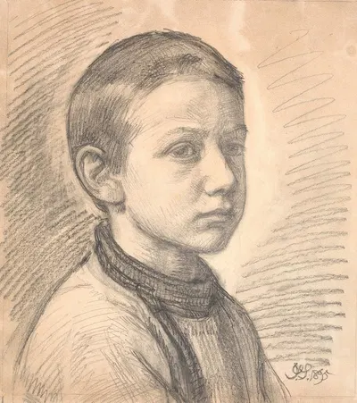 Portræt af maleren J.Th. Skovgaard som dreng by Йоаким Сковгорд, 1894 - 1895 — digital art print download