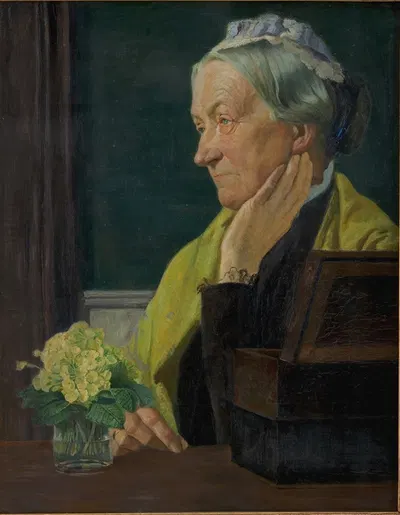 Ане Мария Рохде, урождённая Шмидт, мать художника by Йохан Рохде, 1903 — digital art print download