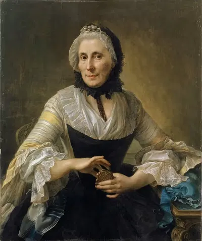 Portrait of an Unknown Lady with a Golden Chocolate Box by Johann Nikolaus Grooth, 1759 — digital art print download
