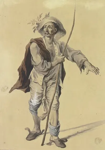 Портрет золотых дел мастера Адама из Меммингенa by Иоганн Эсайас Нильсон, 1748 — digital art print download
