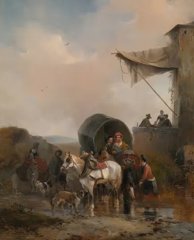 Место для отдыха by Жозеф Меренхаут, 1835 — digital art print download