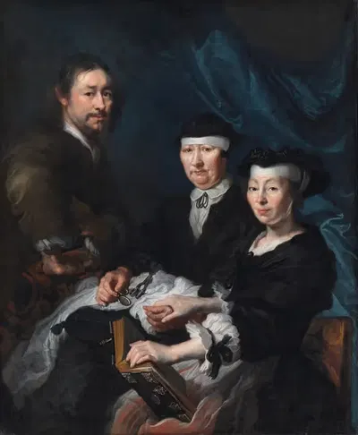 The Artist with his Family by Karel van Mander III, 1639 – 1640 — digital art print download