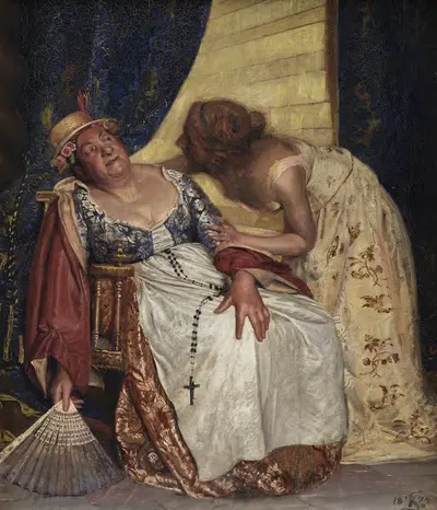 Джули и кормилица by Кристиан Захртманн, 1873 - 1874 — digital art print download