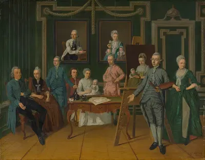 Лукас Овербек и его семья by Лендерт Овербек, 1784 — digital art print download