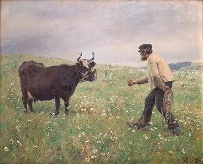 И корова сбежала by Ханс Михаэль Теркильдсен, 1889 - 1890 — digital art print download